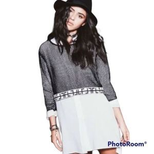 LF Store Millau Long Sleeve Crop Mesh Knit Top